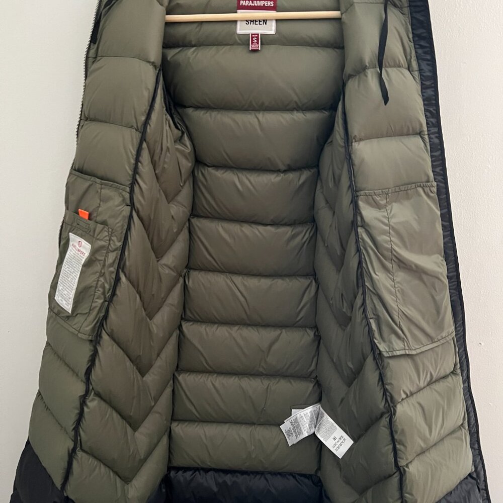 Parajumpers "Leah" Sheen Down Jacket | Black | Size S | Extra-Long | 740 Fill - Picture 5 of 14